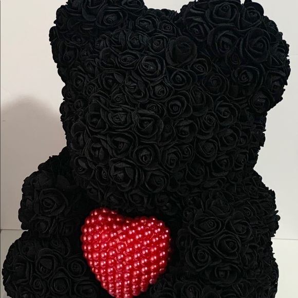 Luxury Heart of Pearls Teddy - Black - Picture 3 of 4